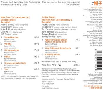 CD The New York Contemporary Five: Consequences Revisited