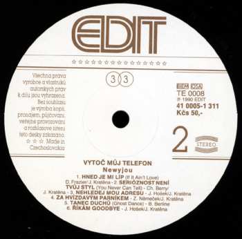 LP Newyjou: Vytoč Můj Telefon