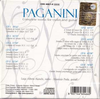 9CD/Box Set Niccolò Paganini: Complete Works For Violin And Guitar