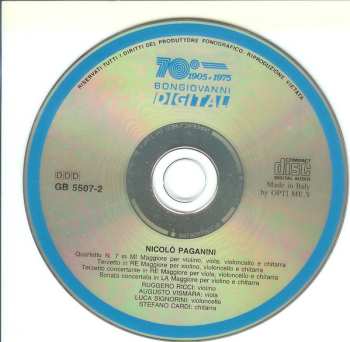 CD Niccolò Paganini: Guitar Quartet No.7 in E major
