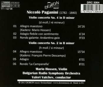 CD Niccolò Paganini: Violin Concertos Nos. 2 & 4