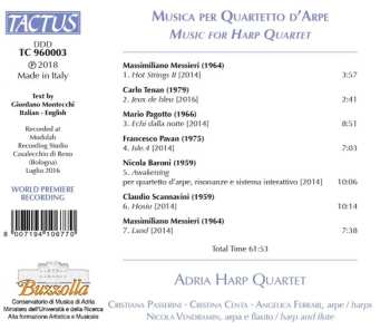 CD Claudio Scannavini: Musica Per Quartetto D'Arpe = Music For Harp Quartet