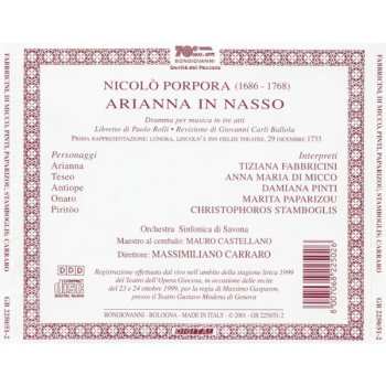 2CD Nicola Porpora: Arianna In Nasso