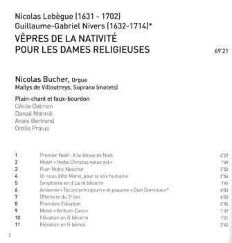 CD Maïlys de Villoutreys: Vêpres De La Nativité 