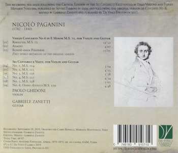 CD Niccolò Paganini: Grande Concerto No. 6 & Sei Cantabili E Valtz For Violin And Guitar