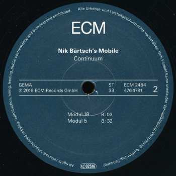 2LP Nik Bärtsch's Mobile: Continuum
