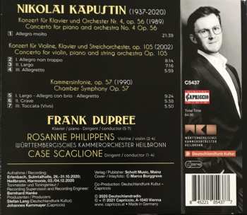 CD Rosanne Philippens: Nikolai Kapustin: Piano Concerto No. 4 / Double Concerto / Chamber Symphony