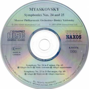 CD Moscow Philharmonic Orchestra: Symphonies Nos. 24 and 25