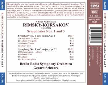 CD Nikolai Rimsky-Korsakov: Symphonies Nos. 1 And 3