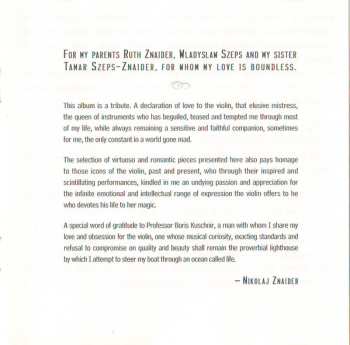 CD Nikolaj Znaider: Bravo! (Virtuoso And Romantic Encores For Violin)