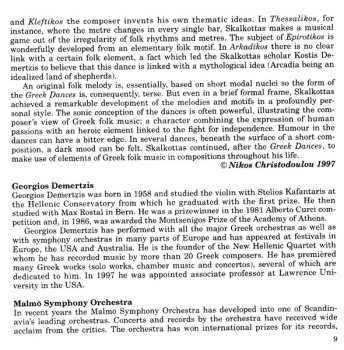 CD Malmö Symphony Orchestra: Violin Concerto · Largo Sinfonico · 7 Greek Dances