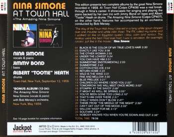 CD Nina Simone: Nina Simone At Town Hall + The Amazing Nina Simone