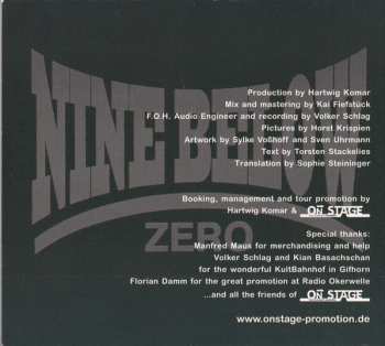 2CD Nine Below Zero: Live In Gifhorn