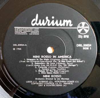 LP Nini Rosso: Nini Rosso In America