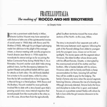 2CD Nino Rota: Rocco E I Suoi Fratelli (Expanded Original Motion Picture Soundtrack - 60th Anniversary Edition) LTD