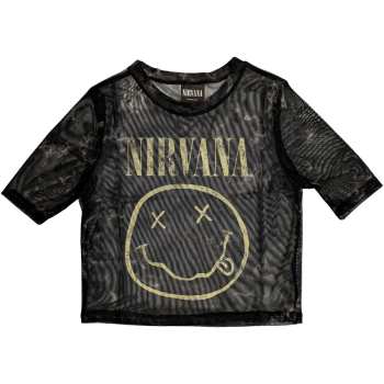 Merch Nirvana: Women's Crop Top Yellow Smiley