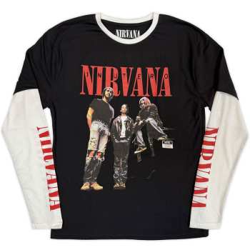 Merch Nirvana: Layered Long Sleeve T-shirt In Utero Band Photo