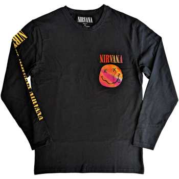 Merch Nirvana: Long Sleeve T-shirt Gradient Happy Face