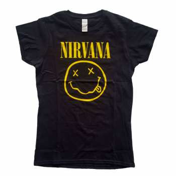 Merch Nirvana: T-shirt Women's Smiley Logo Nirvana