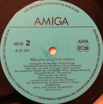 LP No Artist: Märsche Von Orchestrions
