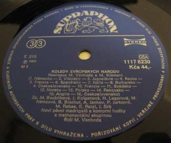 LP Miroslav Venhoda: České Vánoční Koledy / Koledy Evropských Národů (78/2)