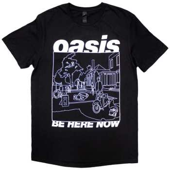 Merch Oasis: T-shirt Be Here Now Line Drawing