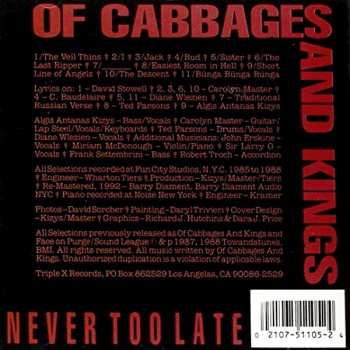 Album Of Cabbages And Kings: Never Too Late