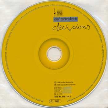 CD Olaf Tarenskeen: Decisions