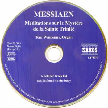 CD Olivier Messiaen: Méditations Sur Le Mystère De La Sainte Trinité