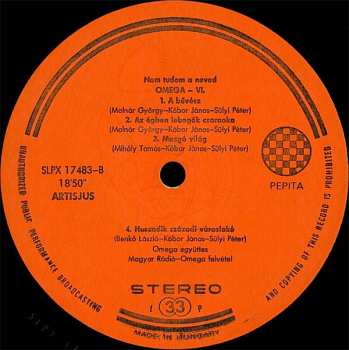 LP Omega: 6 - Nem Tudom A Neved