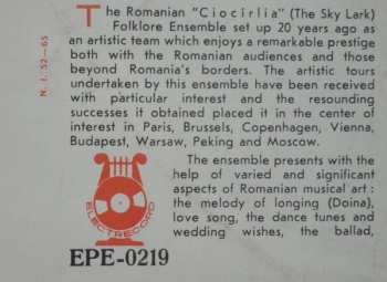 LP Orchestra Ciocîrlia: The Famous Romanian Folklore Ensemble