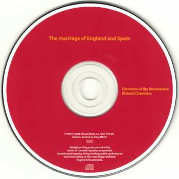 CD Orchestra Of The Renaissance: The Marriage Of England And Spain