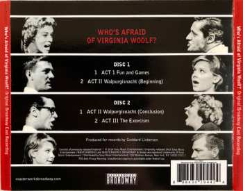 2CD Original Broadway Cast Of "Who's Afraid Of Virginia Woolf?": Who's Afraid Of Virginia Woolf?