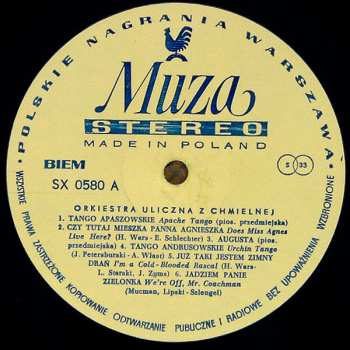 LP Orkiestra Uliczna Z Chmielnej: Orkiestra Uliczna Z Chmielnej