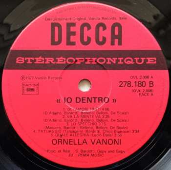2LP Ornella Vanoni: Io Dentro / Io Fuori