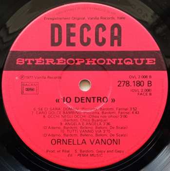 2LP Ornella Vanoni: Io Dentro / Io Fuori