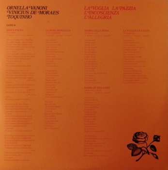 LP Vinicius de Moraes: La Voglia La Pazzia L'incoscienza L'allegria CLR