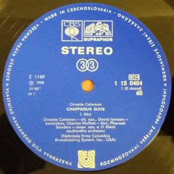LP Ornette Coleman: Chappaqua Suite