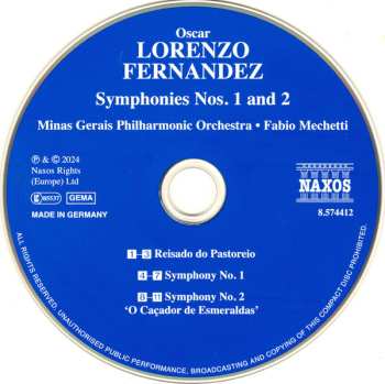 CD Minas Gerais Philharmonic Orchestra: Symphonies Nos. 1 And 2