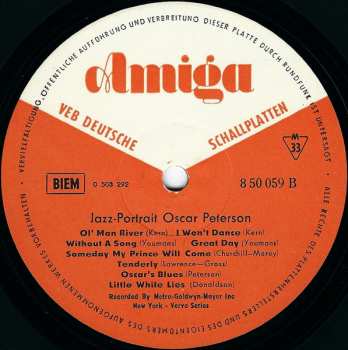 LP Oscar Peterson: Jazz Portrait Oscar Peterson