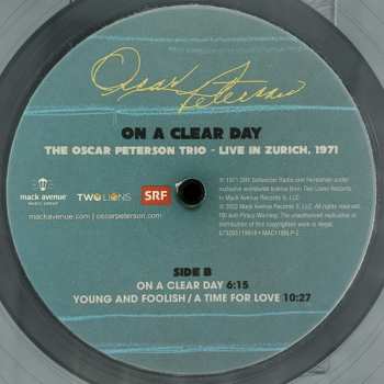 2LP Oscar Peterson: On A Clear Day: The Oscar Peterson Trio - Live In Zurich, 1971 LTD | NUM | CLR