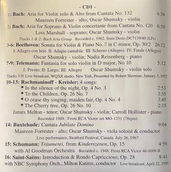 3CD/Box Set Oscar Shumsky: Broadcasts And Live Performance 1940-1982