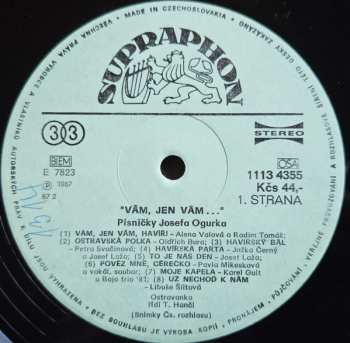 LP Ostravanka: Vám, Jen Vám...Písničky Josefa Ogurka