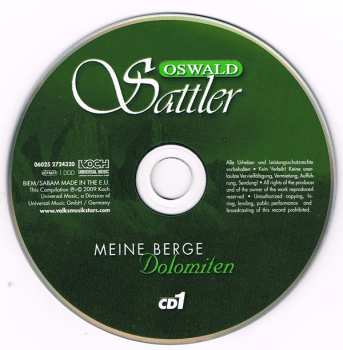3CD/Box Set Oswald Sattler: Meine Berge Dolomiten