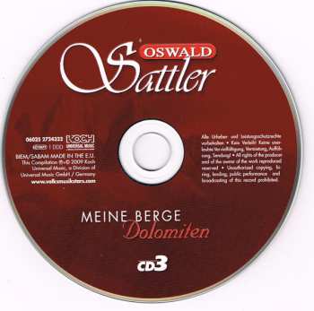 3CD/Box Set Oswald Sattler: Meine Berge Dolomiten