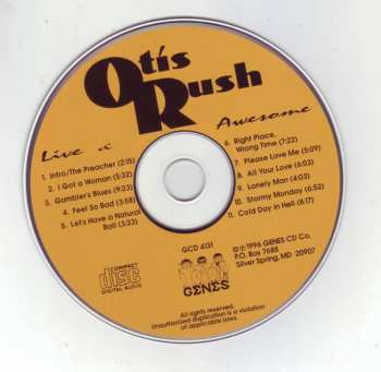 CD Otis Rush: Live And Awesome