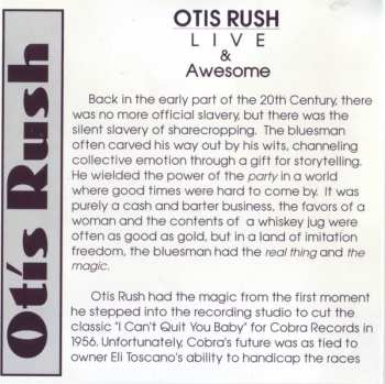 CD Otis Rush: Live And Awesome