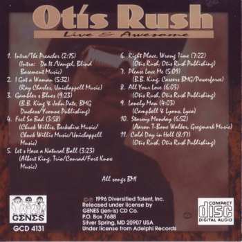 CD Otis Rush: Live And Awesome