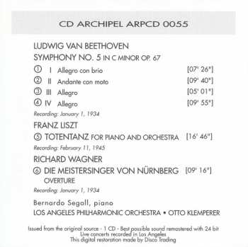 CD Los Angeles Philharmonic Orchestra: Beethoven, Symphony No. 5 / Liszt, Totentanz / Wagner, Die Meistersinger