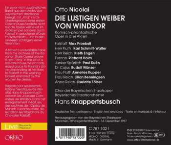 2CD/Box Set Hans Knappertsbusch: Die Lustigen Weiber Von Windsor | München 1957